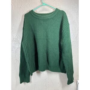 Showpo‎ Vintage Dark Green Acrylic Crew Neck Sweater Womens Size 6